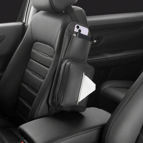 Car Tissue Box for Seat Side Storage and Organization